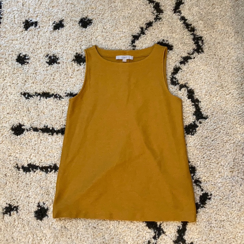 Loft Mustard Shell Tank Top